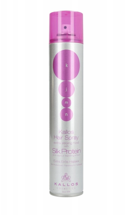 Kallos Silk Protein Extra Strong Hair Lakier do Stylizacji 500ml