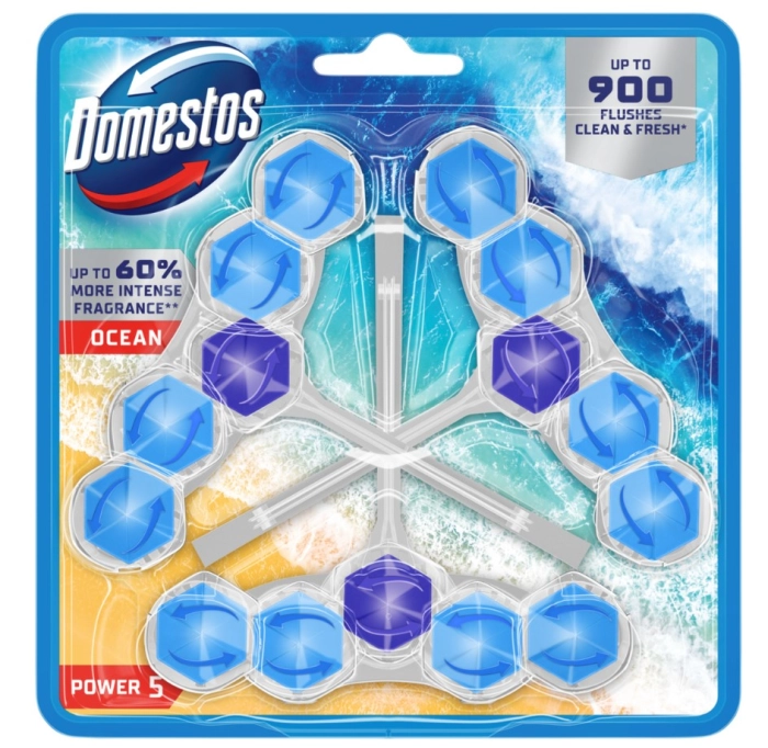 Domestos Kostka Toaletowa Power 5 Ocean 3x50 g