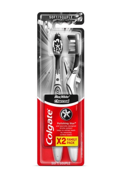 COLGATE Szczoteczka Dwupak MAX WHITE CHARCOAL (id: 5724)